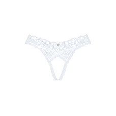 Кружевные танга Obsessive Heavenlly crotchless thong M/L, с доступом