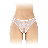 Трусики с открытым доступом Fashion Secret Victoria White, кружево