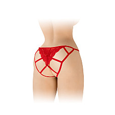 Кружевные трусики с доступом Fashion Secret Zoe Red, с бантиком