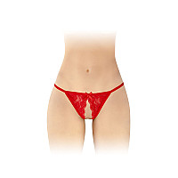 Кружевные трусики с доступом Fashion Secret Zoe Red, с бантиком