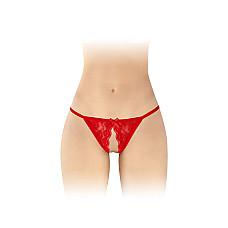Кружевные трусики с доступом Fashion Secret Zoe Red, с бантиком