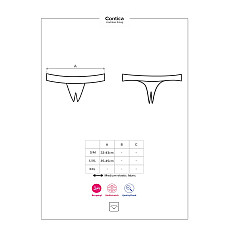 Кружевные танга с доступом Obsessive Contica crothchles thong S/M, черные