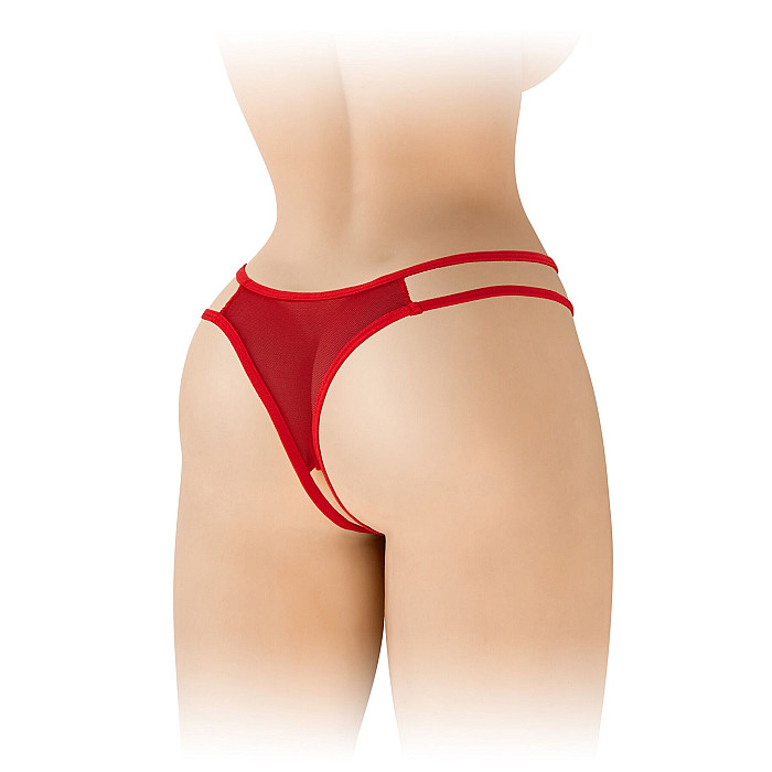 Трусики с открытым доступом Fashion Secret Victoria Red, кружево