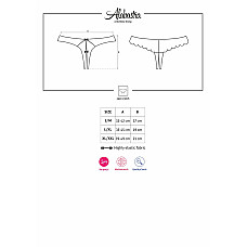 Кружевные трусики с доступом Obsessive Alabastra L/XL, белый