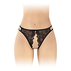 Трусики с открытым доступом Fashion Secret Ambre Black, сетка