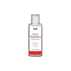 Набір Intt BRAZILIAN PANTY RED: трусики на зав’язках S-XL з перлинним кільцем + полунична змазка