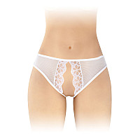 Трусики с открытым доступом Fashion Secret Ambre White, сетка