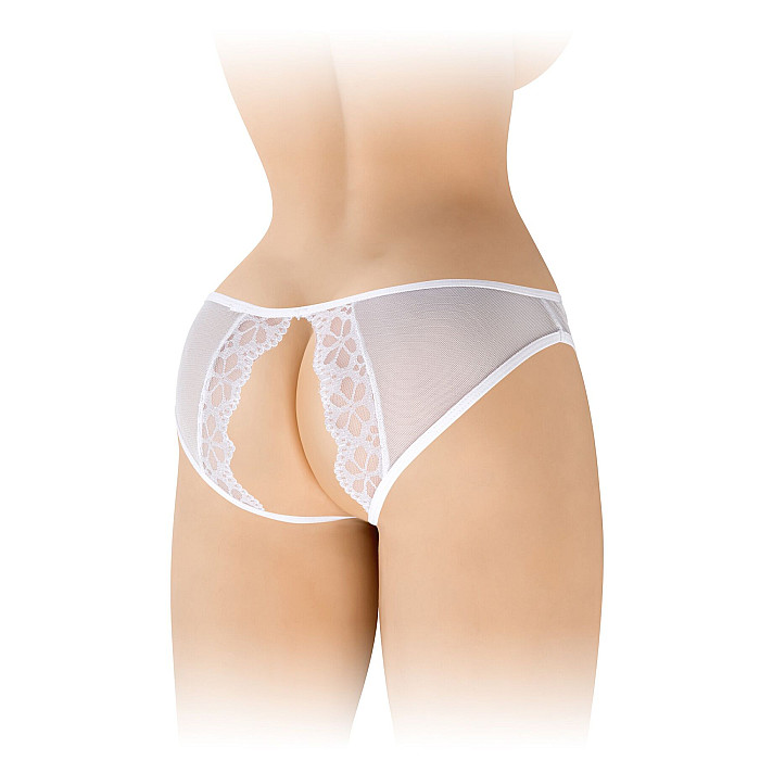 Трусики с открытым доступом Fashion Secret Ambre White, сетка