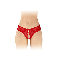 Трусики-стринги с открытым доступом Fashion Secret Alicia Red, с бантиком