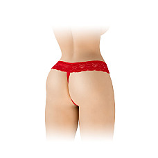 Трусики-стринги с открытым доступом Fashion Secret Alicia Red, с бантиком