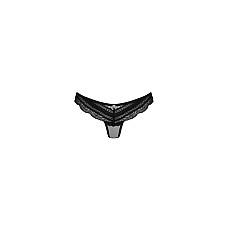 Полупрозрачные трусики с подвеской Obsessive Ivannes panties black S/M, черные