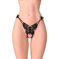 Трусики з перлинами Fashion Secret Natasha Black
