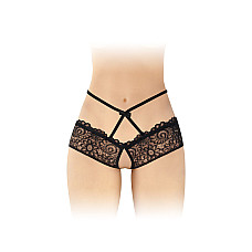 Трусики с открытым доступом Fashion Secret Celia Black, лямки на талии