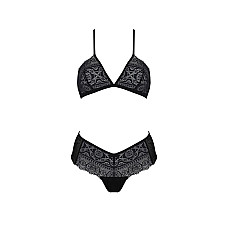 Комплект Passion KERRIA BIKINI black, L/XL, бралетт и трусики-бикини
