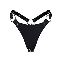 Трусики из натуральной кожи Feral Feelings - String Bikini Black