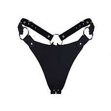 Трусики з натуральної шкіри Feral Feelings - String Bikini Black