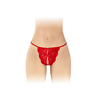 Трусики с открытым доступом Fashion Secret Cindy Red, кружево с бантиком