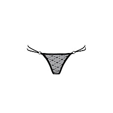 Трусики с завязочками по бокам Passion Exclusive ZITA THONG S/M, black