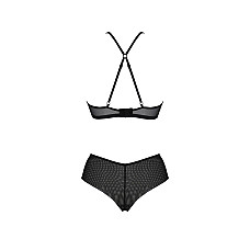 Комплект Passion KERRIA BIKINI black, S/M, бралетт и трусики-бикини