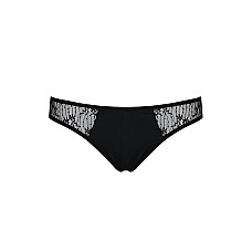 Трусики-слипы с кружевной сеточкой Passion DINA THONG S/M, black