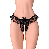 Трусики з перлинами Fashion Secret Romance Black