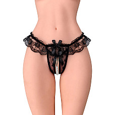 Трусики з перлинами Fashion Secret Romance Black