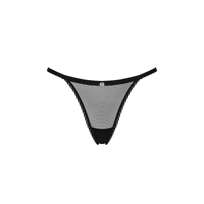 Прозорі стрінги із мереживом Obsessive Celia Noir thong M/L