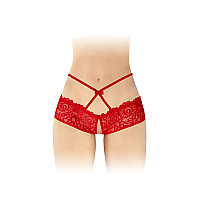 Трусики с открытым доступом Fashion Secret Celia Red, лямки на талии