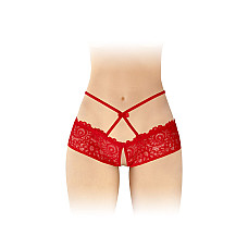 Трусики с открытым доступом Fashion Secret Celia Red, лямки на талии