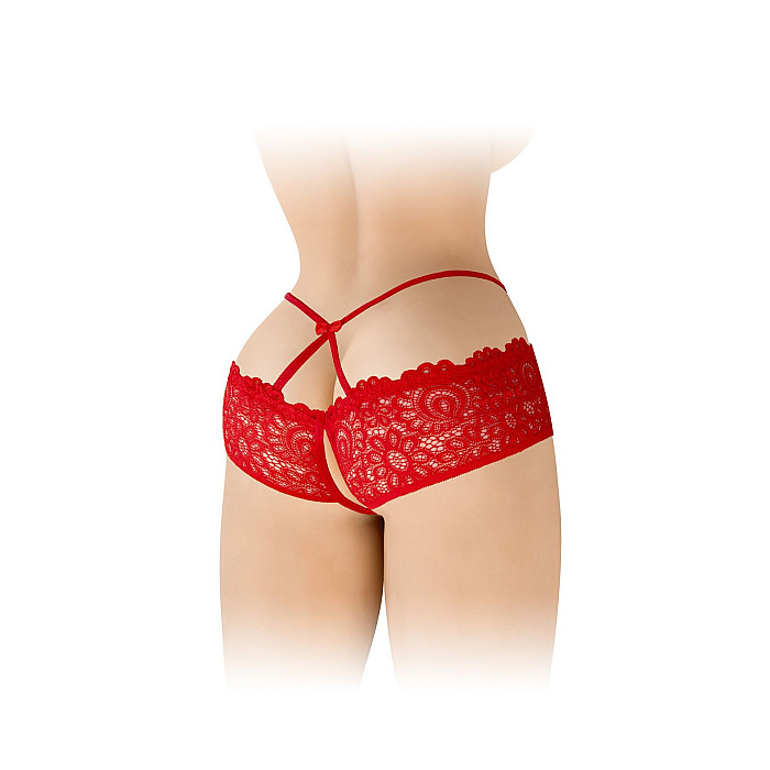 Трусики с открытым доступом Fashion Secret Celia Red, лямки на талии