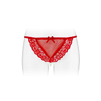 Трусики-стрінги з перлинною ниткою Fashion Secret KATIA Red