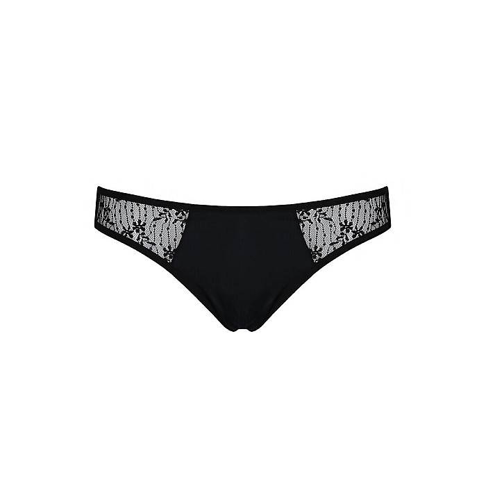 Трусики-слипы с кружевной сеточкой Passion DINA THONG XXL/XXXL, black