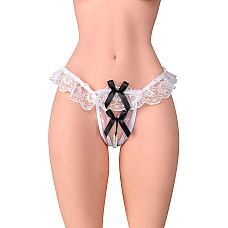 Трусики з перлинами Fashion Secret Romance White