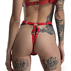Трусики из натуральной кожи Feral Feelings - String Bikini Red