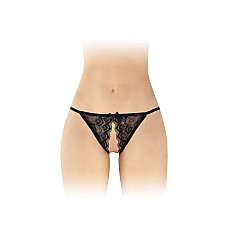 Кружевные трусики с доступом Fashion Secret Zoe Black, с бантиком