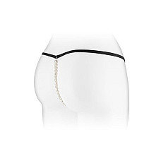 Трусики-стрінги з перлинною ниткою Fashion Secret VENUSINA Black
