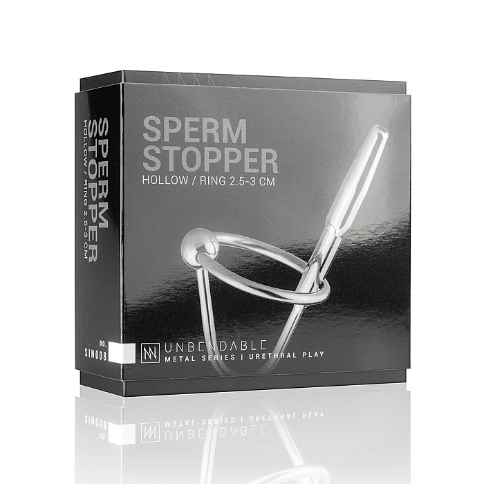 Уретральный стимулятор Sinner Gear Unbendable — Sperm Stopper Hollow Ring, 1 кольцо