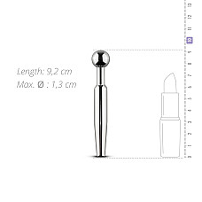 Полый уретральный стимулятор Sinner Gear Unbendable — Hollow Penis Plug, длина 7,5 см, диаметр 12 мм