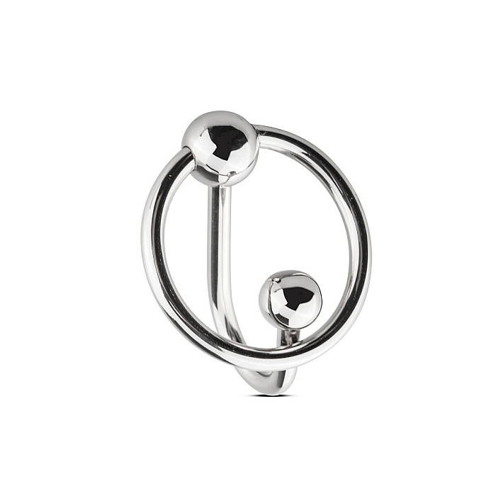 Уретральная вставка с кольцом Sinner Gear Unbendable — Sperm Stopper Solid, диаметр кольца 2,6 см