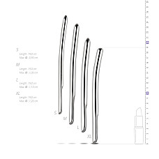Набор уретральных стимуляторов Sinner Gear Unbendable – Single Ended 4 шт, диаметры 9,10,11,12мм