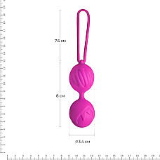 Вагинальные шарики Adrien Lastic Geisha Lastic Balls Mini Magenta (S), диаметр 3,4см, вес 85гр