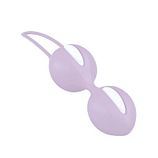 Вагинальные шарики Fun Factory SMARTBALLS DUO, сиренево-белые, 2 шт, диаметр 3,2 и 3,6 см