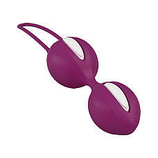 Вагинальные шарики Fun Factory SMARTBALLS DUO, бордово-белые, 2 шт, диаметр 3,2 и 3,6 см