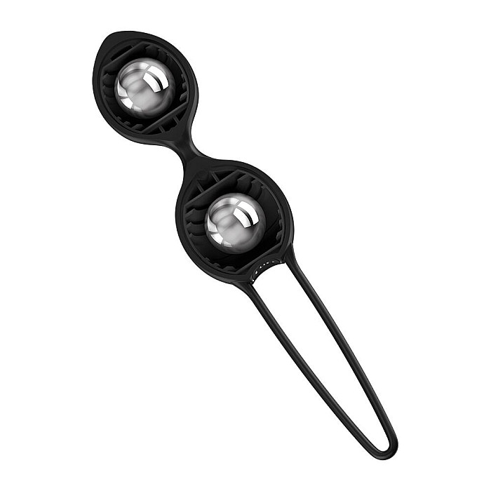 Вагинальные шарики Fun Factory SMARTBALLS DUO Black, 2 шт, диаметр 3,2 и 3,6 см