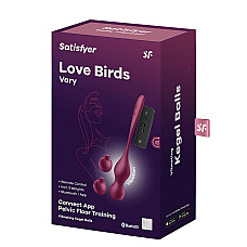 Смарт-вагинальные шарики с вибрацией Satisfyer Love Birds Vary Connect App, изменяемая масса, пульт