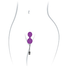 Вагинальные шарики с вибрацией Adrien Lastic Kegel Vibe Purple, диаметр 3,7см