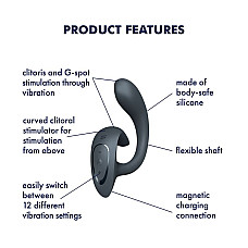 Вібратор Satisfyer G for Goddess 1 Dark Grey
