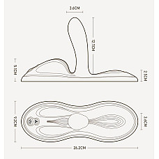 Sit-on-top смарт-вибратор Zalo – Flora Smart Vibrating Pad Ivory White, 9 моторов