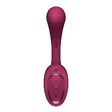 Вагінально-кліторальний вібратор Satisfyer G for Goddess 2 Wine Red, 2 мотори