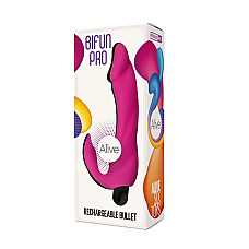 Вибратор вагинально-клиторальный Alive Bifun Pro, Pink, перезаряжаемый